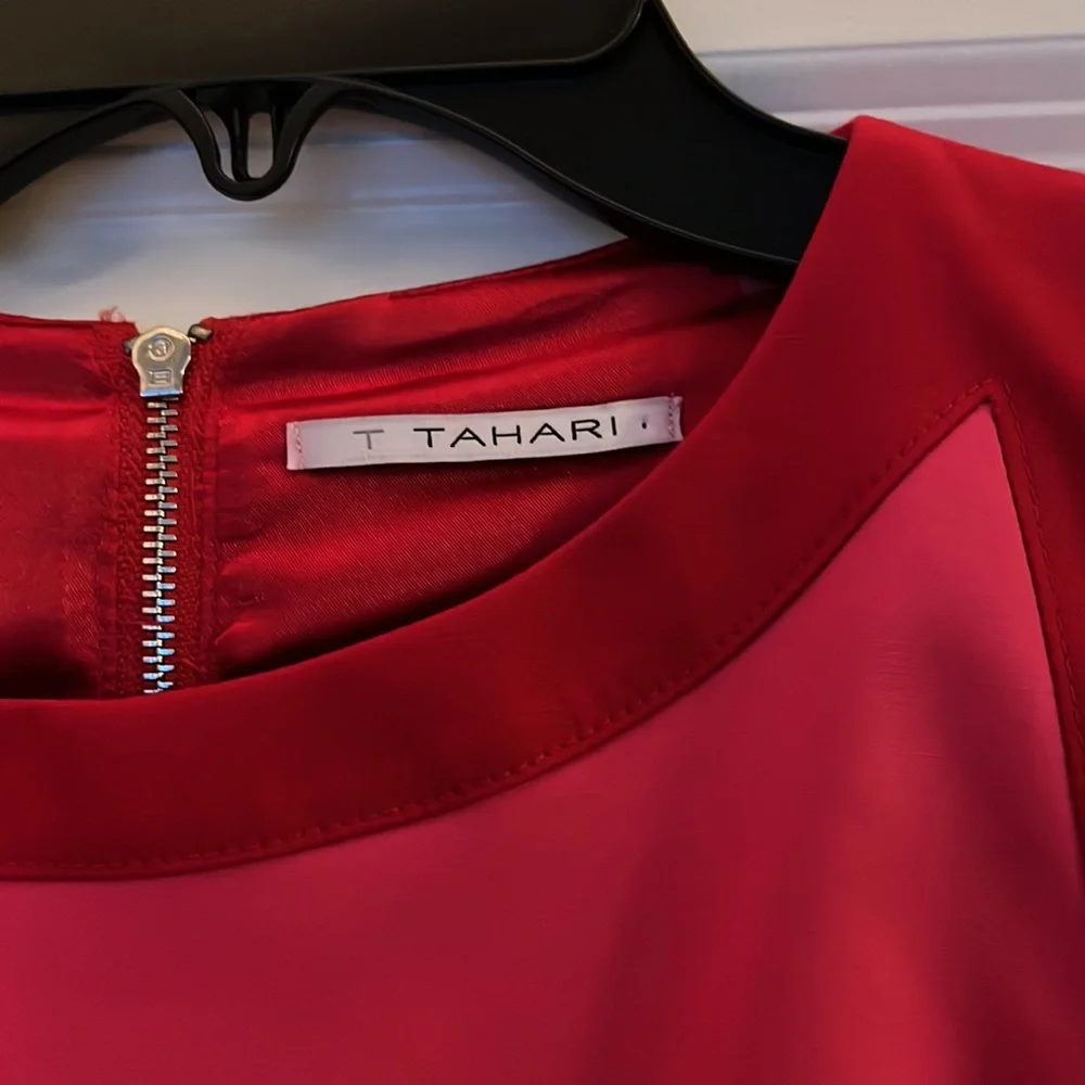 Pink and Red Tahari Dress Size 4 - Picture 2 of 6